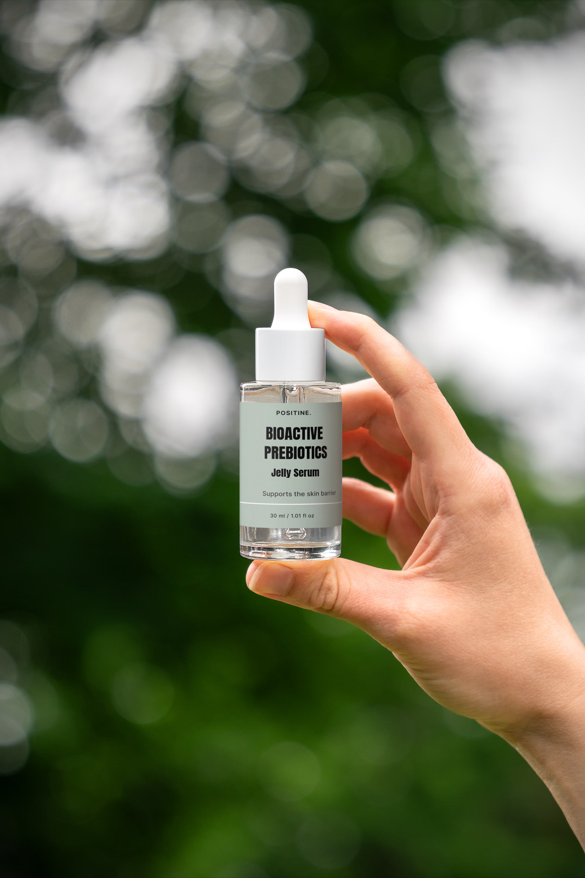 Positine Bioactive Prebiotics Jelly Serum bottle with packaging box