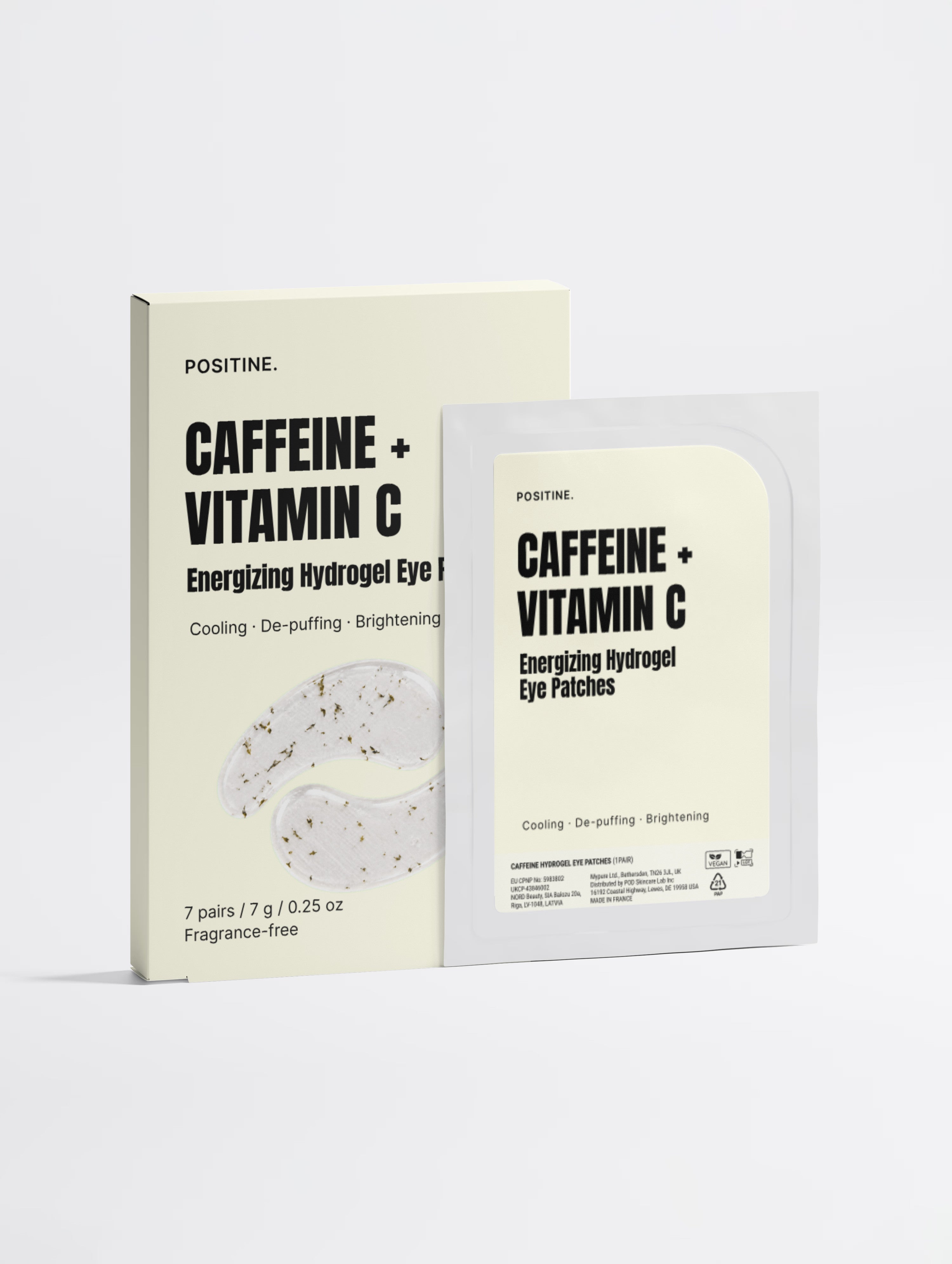Positine Caffeine + Vitamin C Energizing Hydrogel Eye Patches — fragrance-free caffeine eye patches
