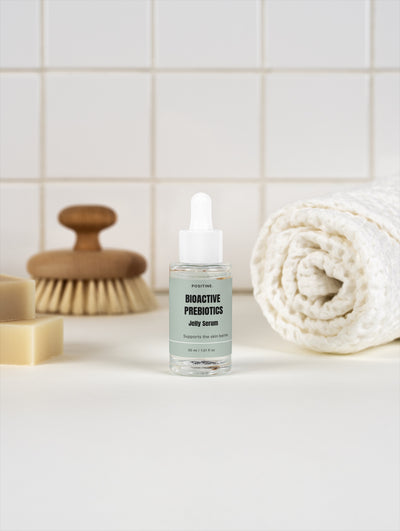 Bioactive Prebiotics Jelly Serum applied to the skin
