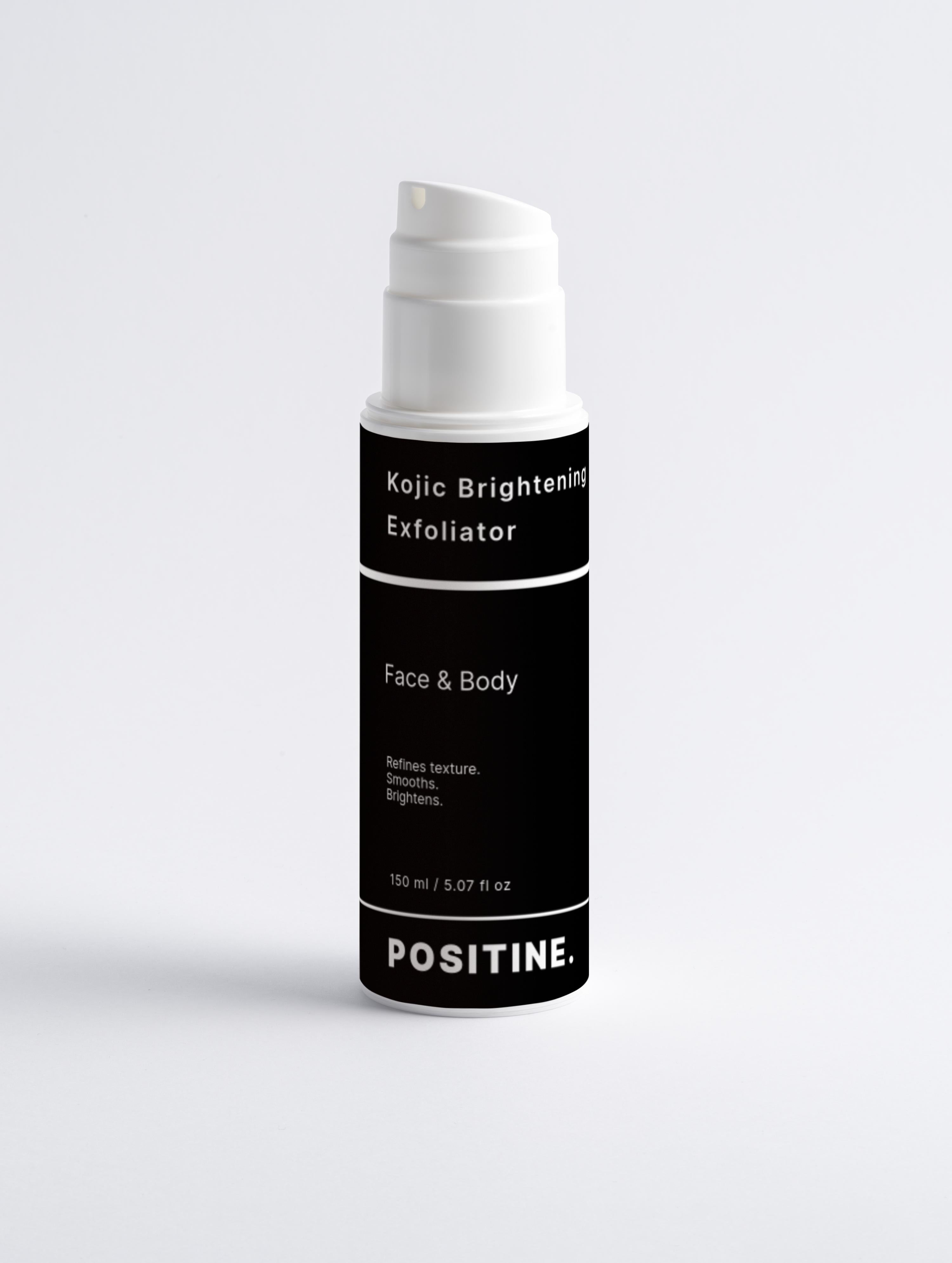 Kojic Brightening Exfoliator by Positine on a light gray background