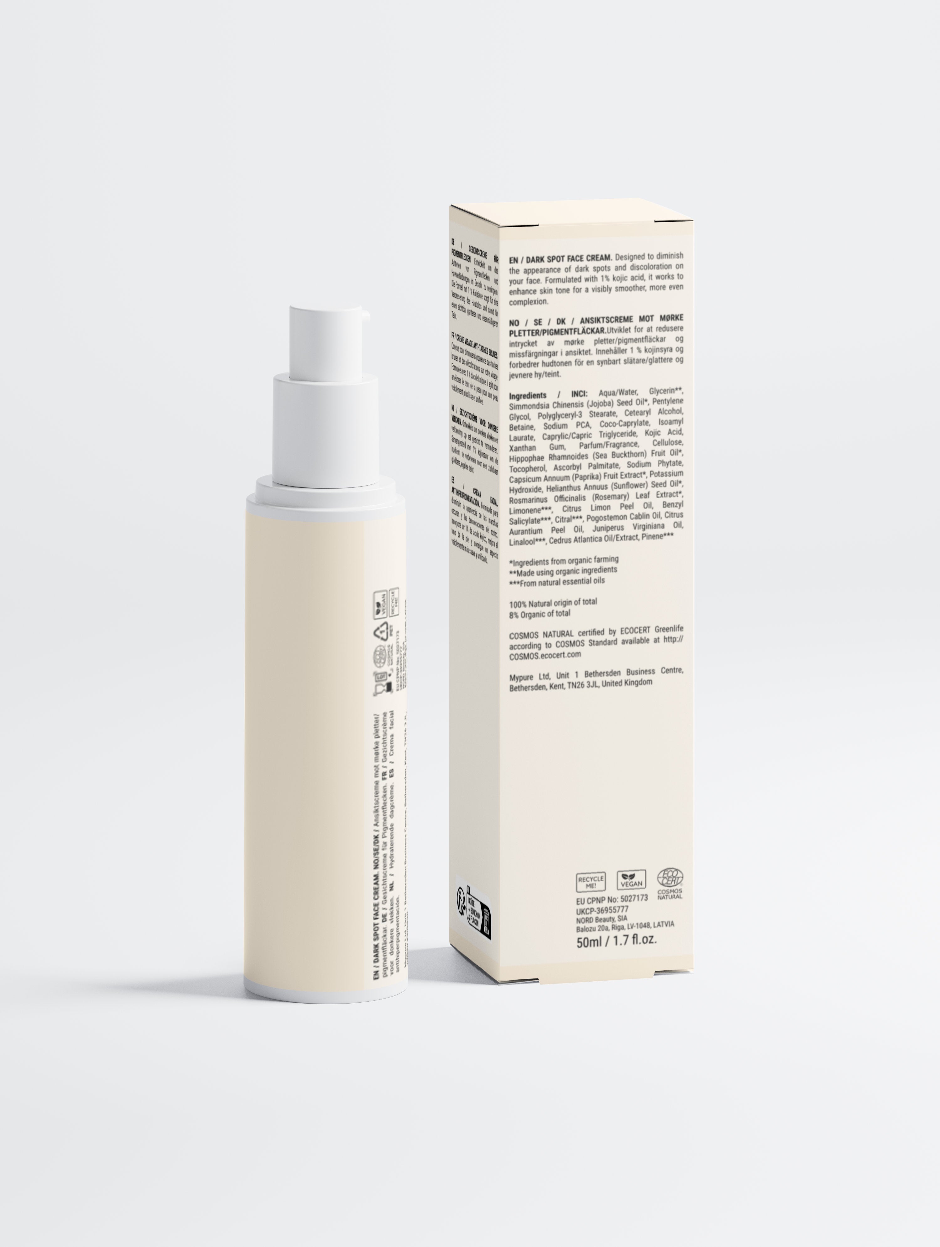 Dark Spot Face Cream with Kojic Acid