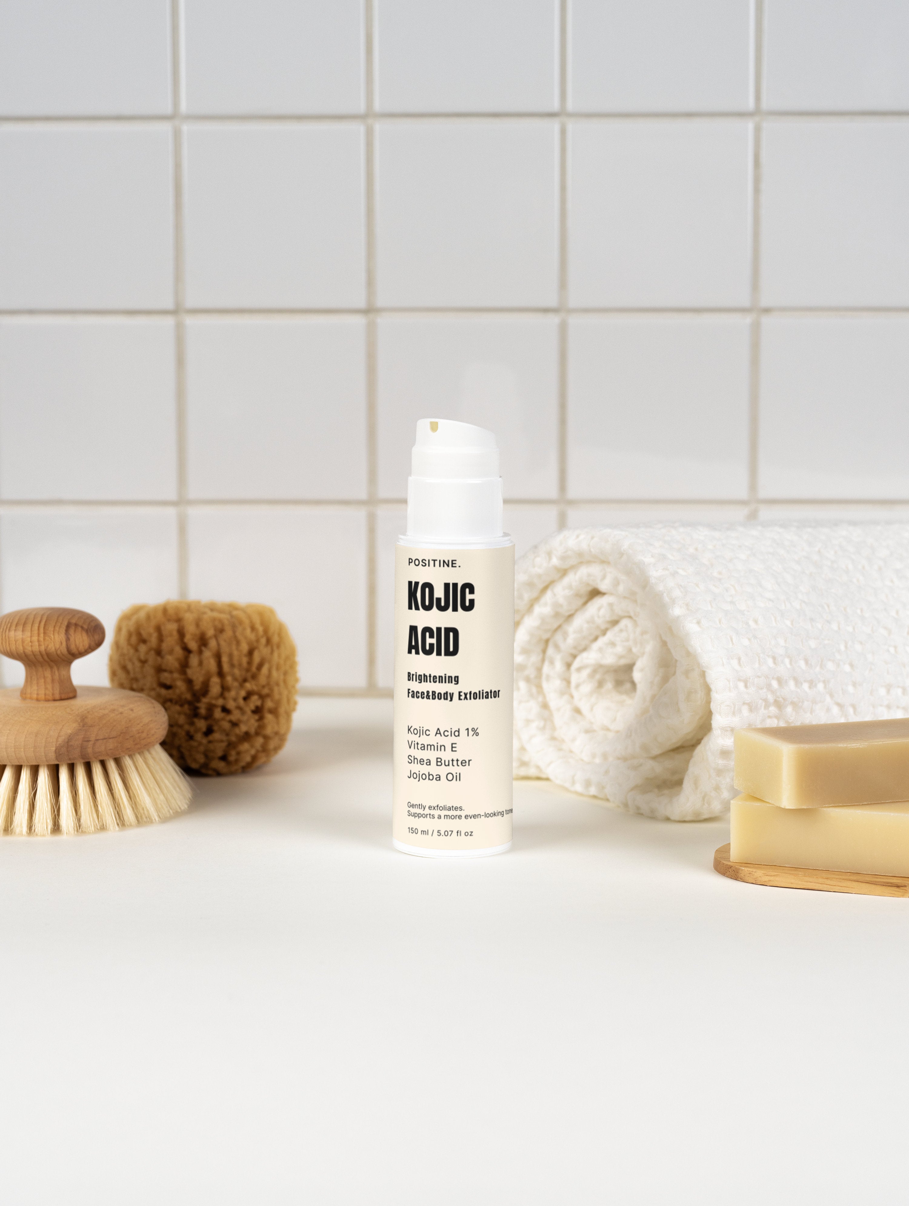 Brightening Face & Body Exfoliator with Kojic Acid